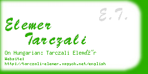 elemer tarczali business card